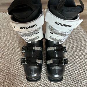 Women's Black and White Ski Boots